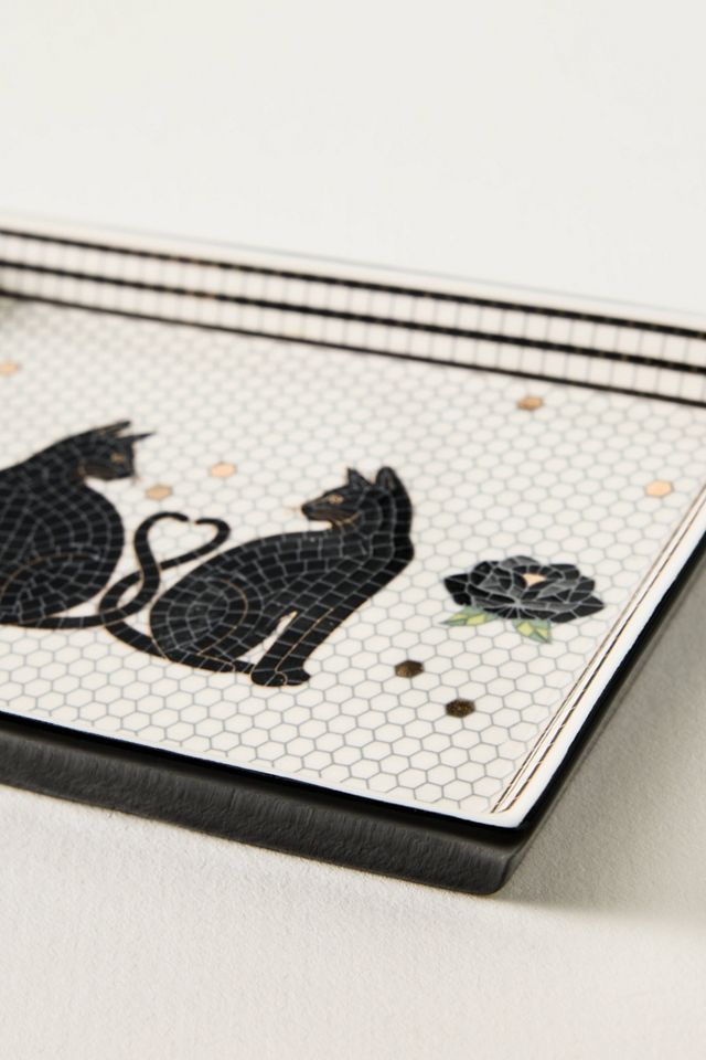 Bistro Tile 24k Gold Accent Halloween Vanity Tray #2