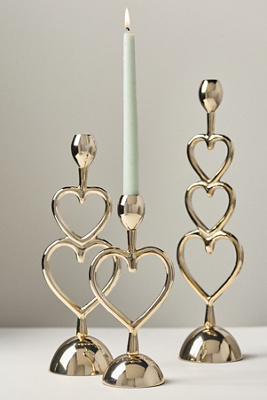 Gold Heart Candleholder | Anthropologie
