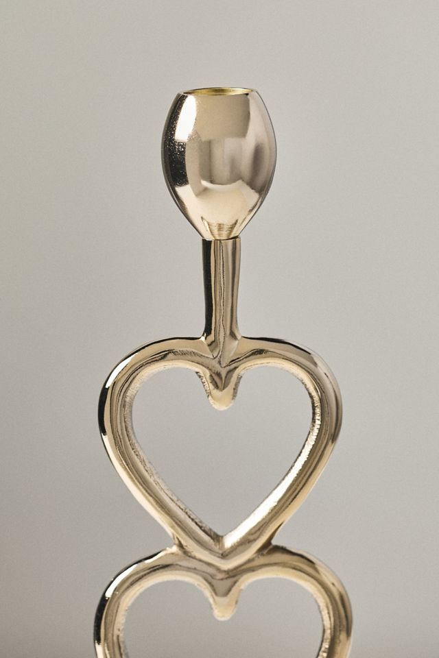 Handcrafted Gold Heart Candleholder #6