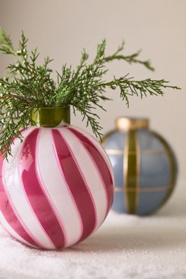 Holiday Round Ornament Vase