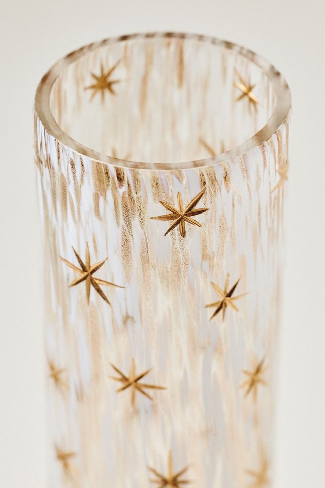 Celestial Etched Chimney Glass Candle Vase #2