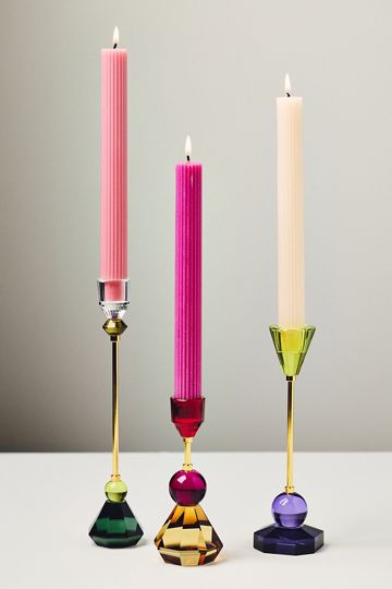 Cut Glass Candleholder