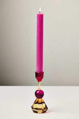 Kerzenhalter aus geschliffenem Glas