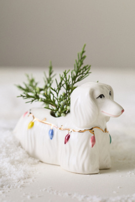 Anthropologie Animal Stoneware Vase In Multi