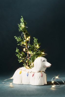 Festive Vintage-Inspired Animal Stoneware Vase