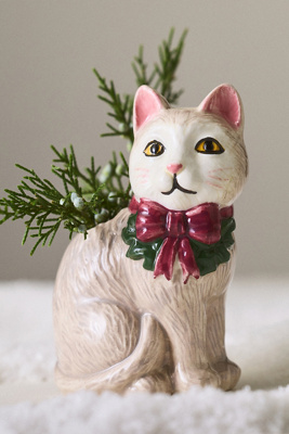Anthropologie Animal Stoneware Vase In Multi