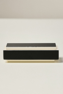 Anthropologie Modern Lacquer Box In Black