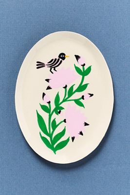 By Anthropologie Cottagecore Emaille-Schmuckschale