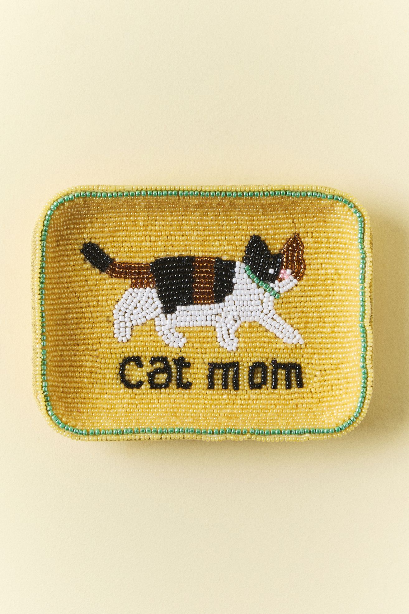 Fiona Beaded Trinket Dish - Cat Mom, Assorted