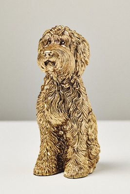 Anthropologie Goldendoodle Decorative Object In Gold