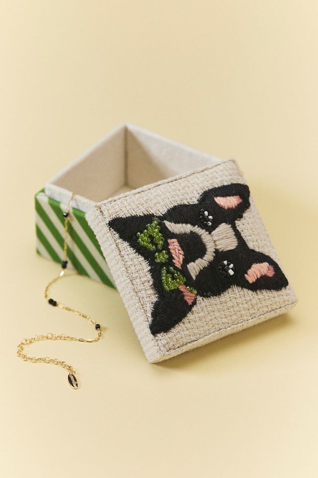 Embroidered Animal Jewelry Box #2