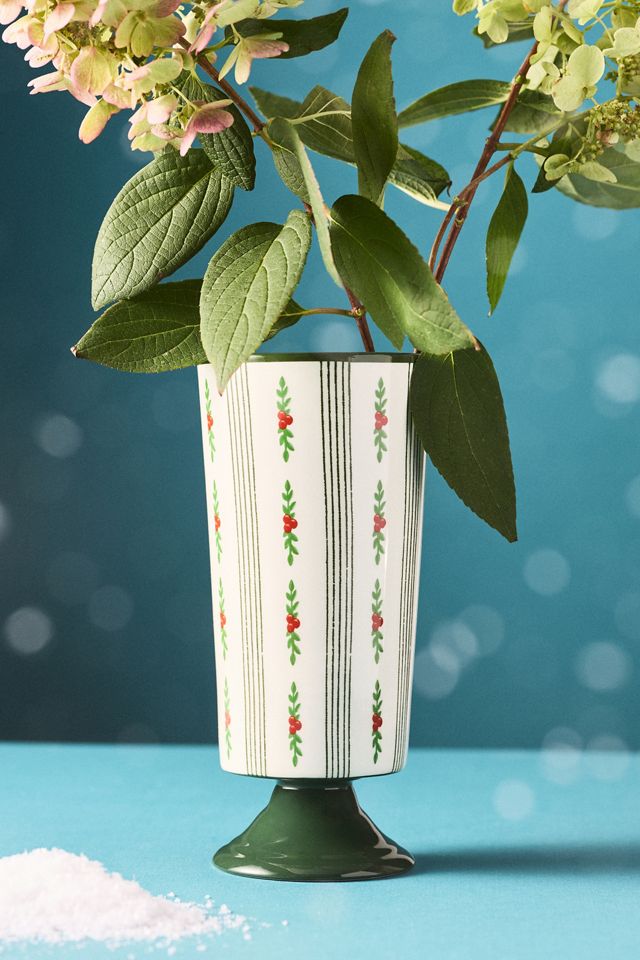 Holly Striped Stoneware Vase #1