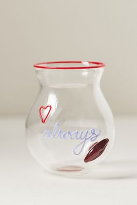 Vaso di Vetro Love Notes