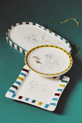Ceramic Dog Trinket Dish