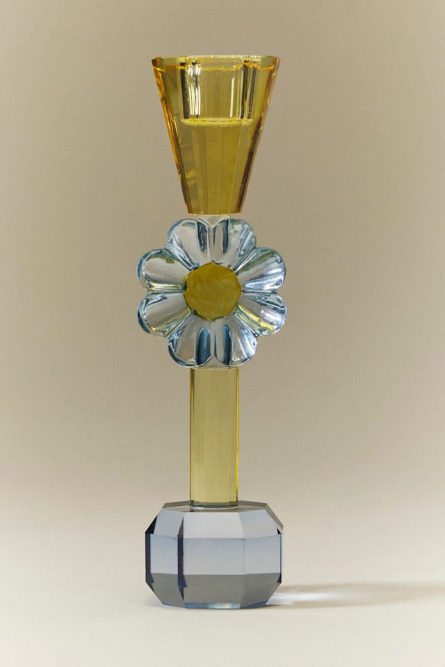 Cut Glass Figural Candle Holder #2
