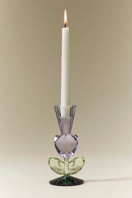 Cut Glass Candleholder