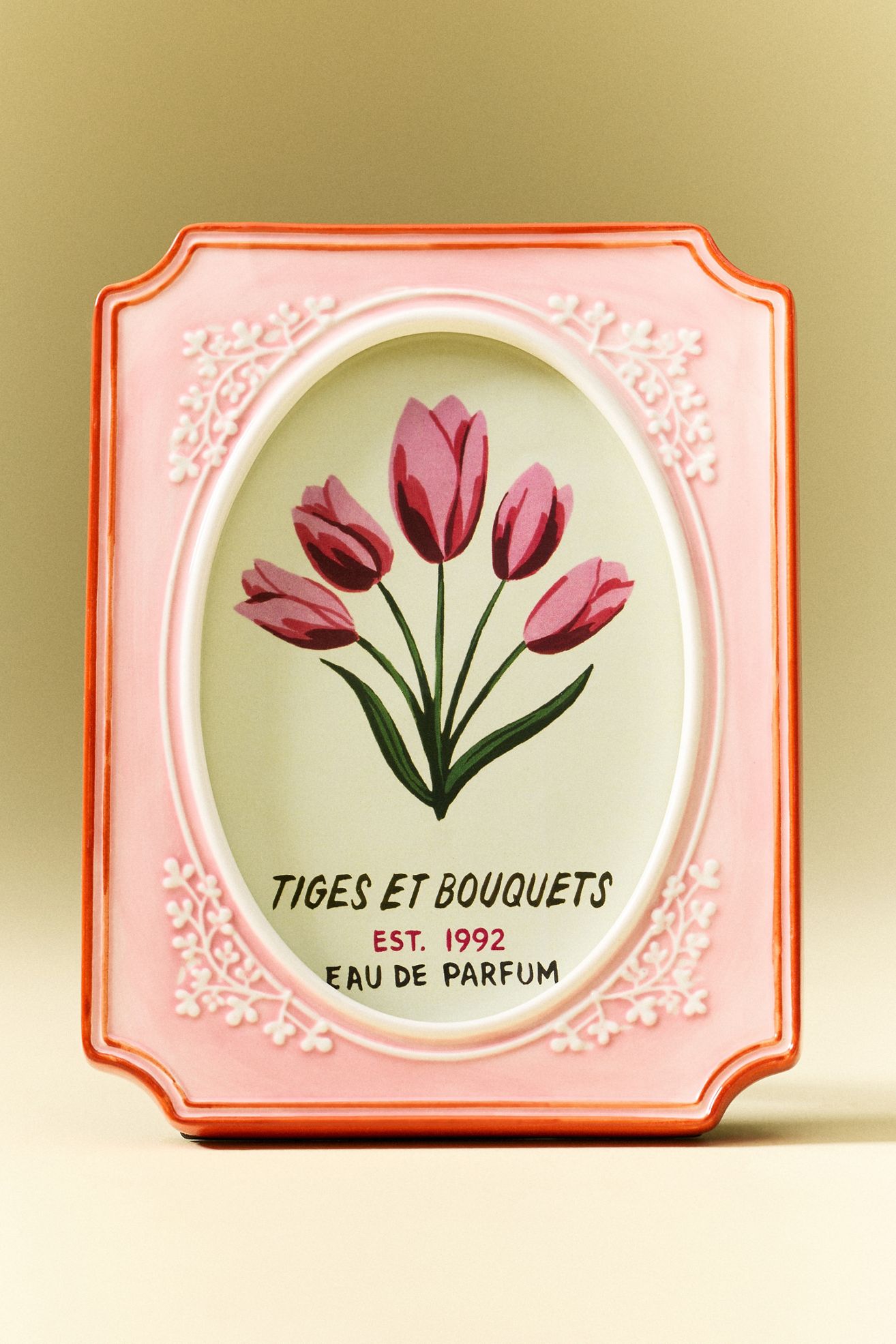 Fleur Ceramic Frame - 4x6 Pink, Standard, Assorted