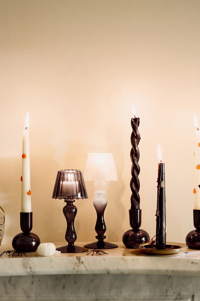 Halloween Glass Lamp Candle Holder #2