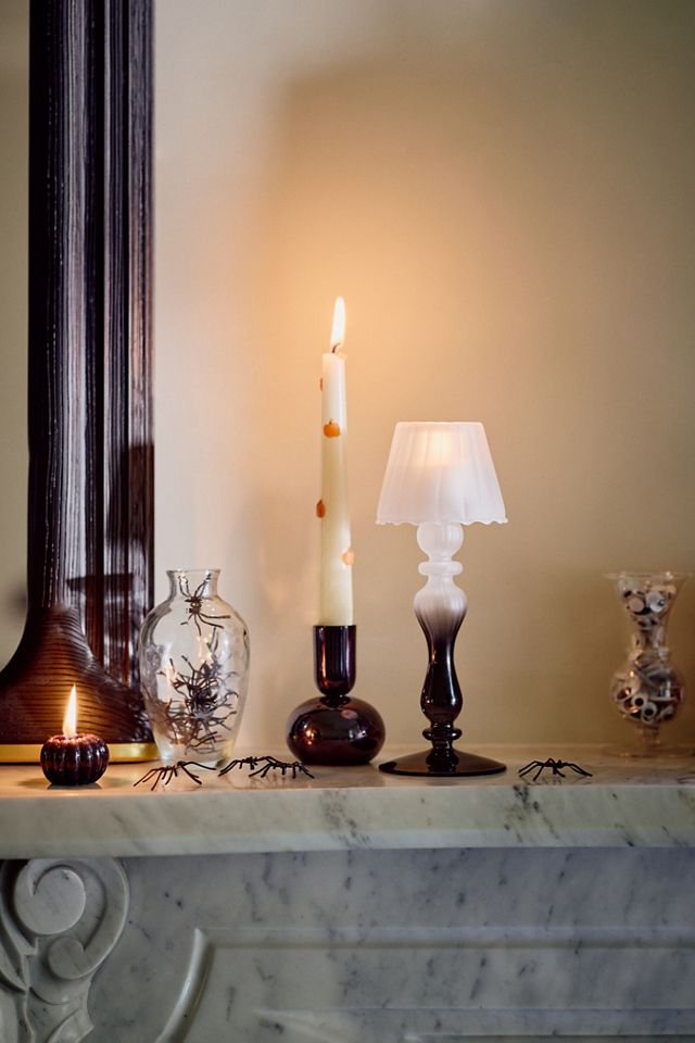 Halloween Glass Lamp Candle Holder #1