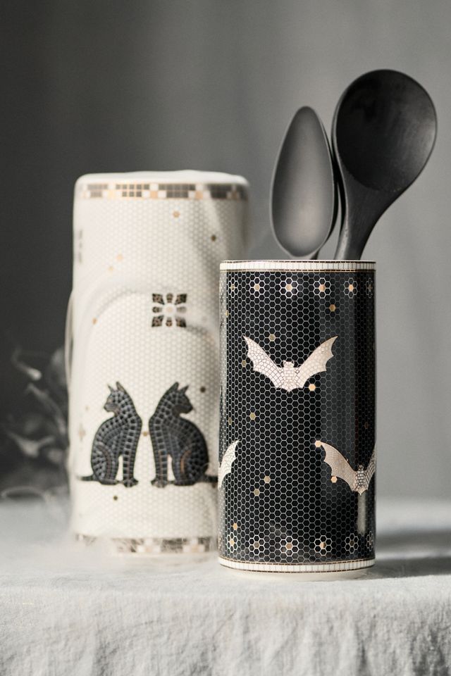 The Bistro Tile Stoneware Vase: Halloween Edition #2