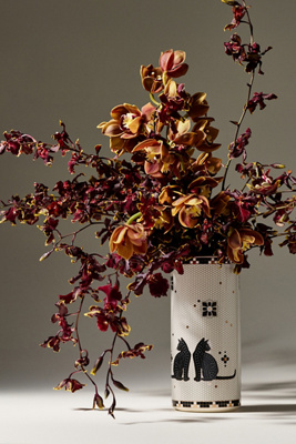 The Bistro Tile Stoneware Vase: Halloween Edition | AnthroHome
