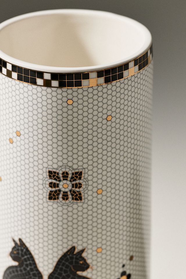 新築祝い 家族をモチーフにしたプレゼント オーダーメイド アイアン ウエルカム Bistro Tile Stoneware Vase: Halloween Edition | AnthroHome