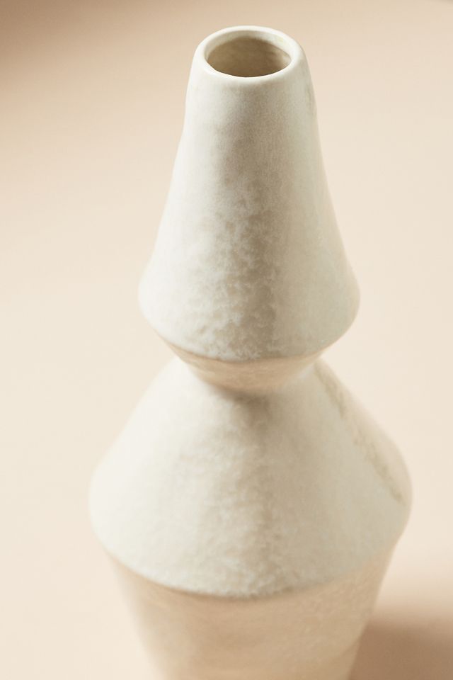 Georges Geometric White Ceramic Vase #2