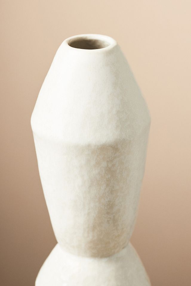 Georges Geometric White Ceramic Vase #4