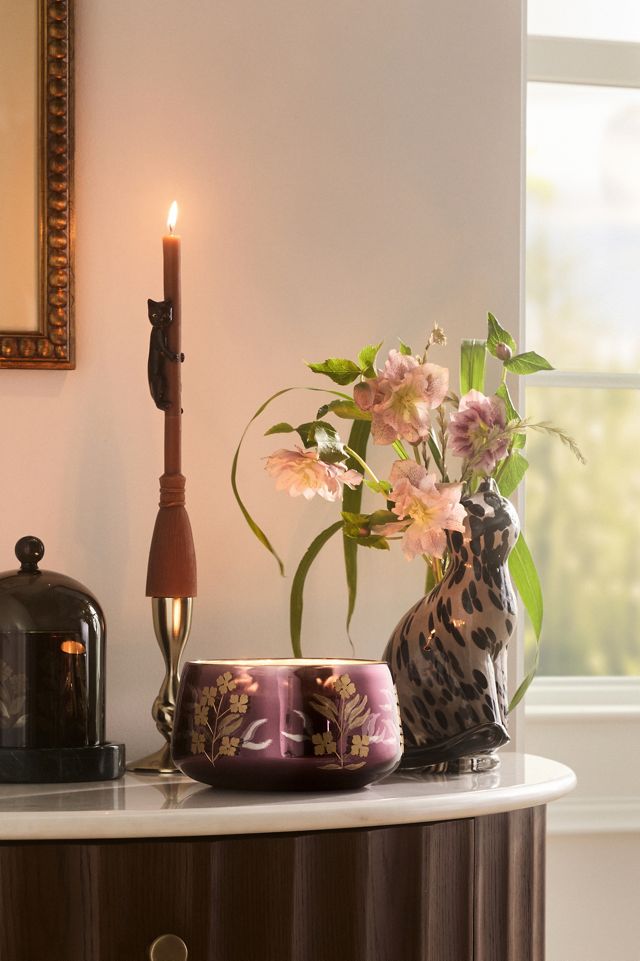 Naya Tinted Brass Lacquer Taper Candle Holder #1