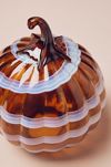 Swirl Decorative Glass Pumpkin