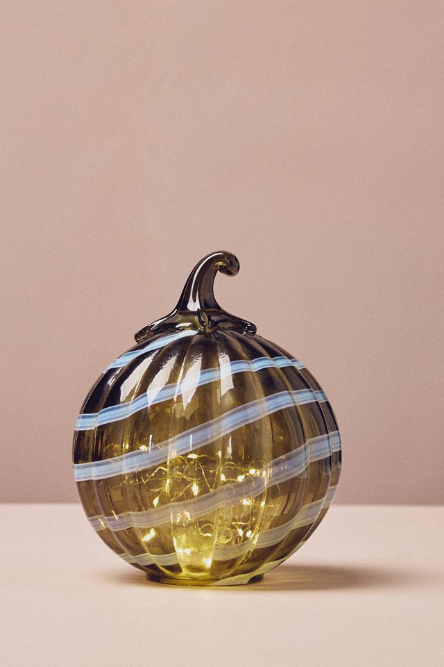 Swirl Decorative Glass Pumpkin #2