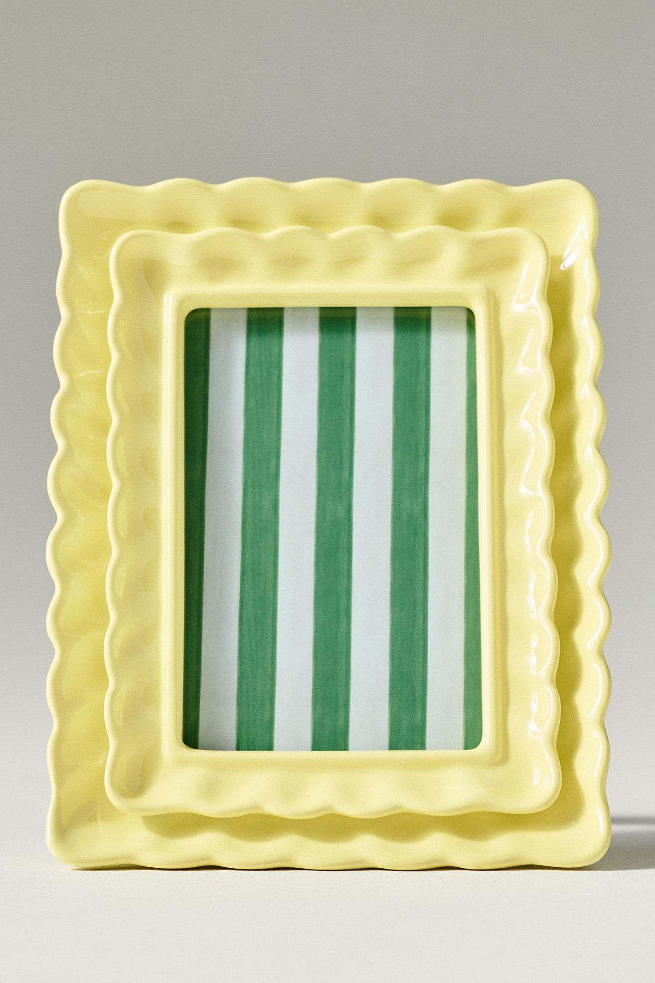 Philippa Scalloped Picture Frame - Yellow - 4 X 6