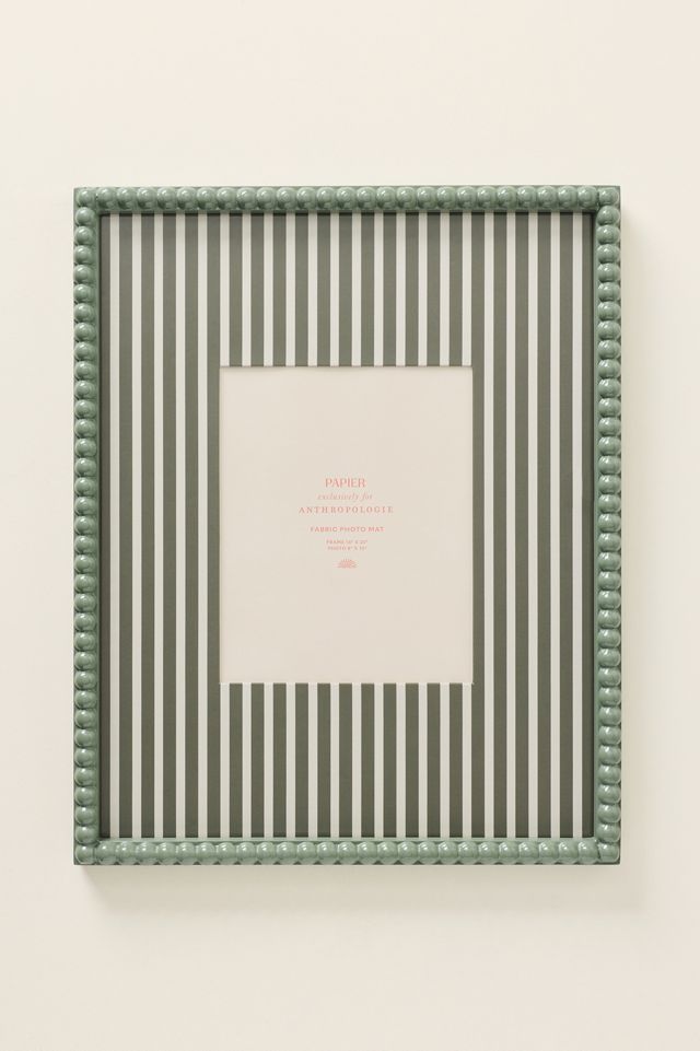 Anthropologie x Papier Striped Fabric Wrapped Photo Frame Mat #7