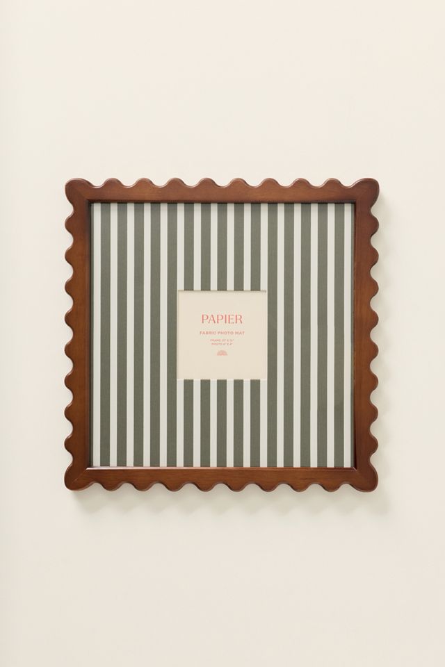 Anthropologie x Papier Striped Fabric Wrapped Photo Frame Mat #8