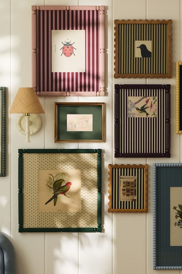 Anthropologie x Papier Striped Fabric Wrapped Photo Frame Mat #9