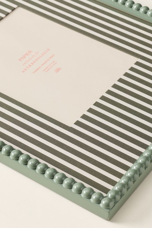 Anthropologie x Papier Striped Fabric Wrapped Photo Frame Mat #10