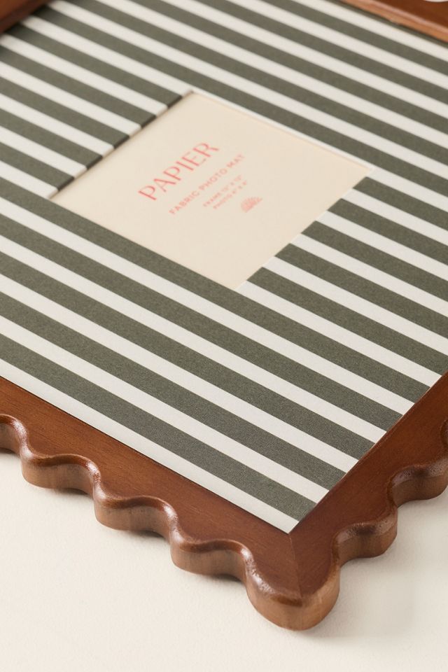 Anthropologie x Papier Striped Fabric Wrapped Photo Frame Mat #11