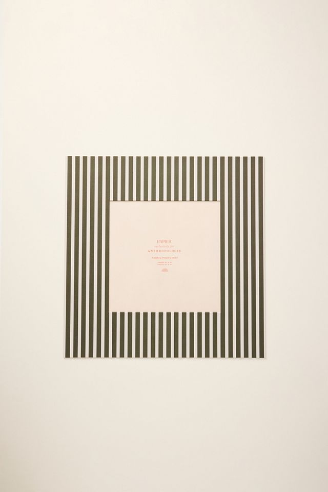 Anthropologie x Papier Striped Fabric Wrapped Photo Frame Mat #2