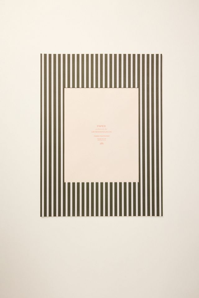 Anthropologie x Papier Striped Fabric Wrapped Photo Frame Mat #3