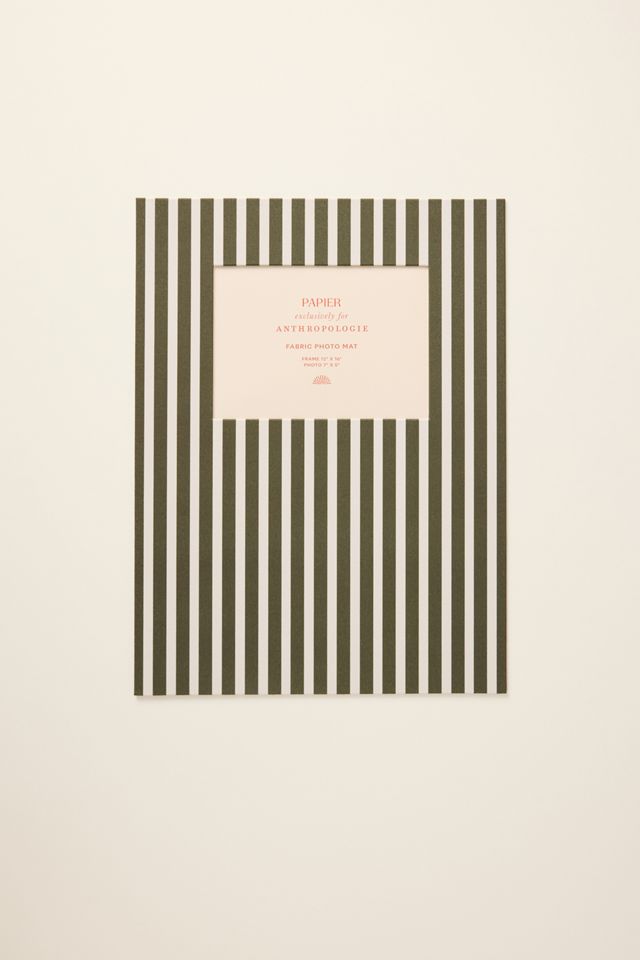 Anthropologie x Papier Striped Fabric Wrapped Photo Frame Mat #4