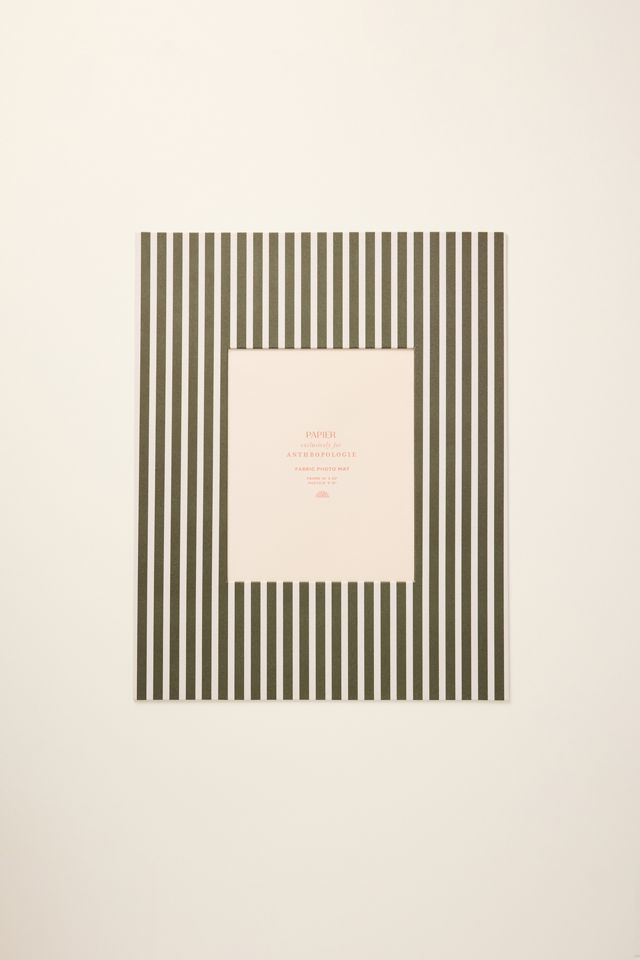 Anthropologie x Papier Striped Fabric Wrapped Photo Frame Mat #5