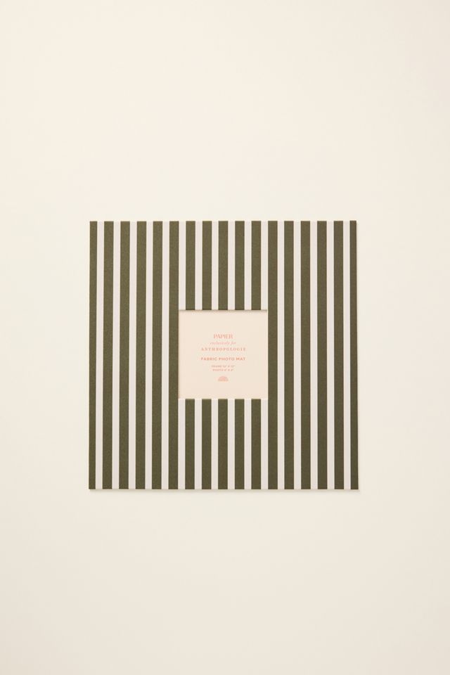 Anthropologie x Papier Striped Fabric Wrapped Photo Frame Mat #6