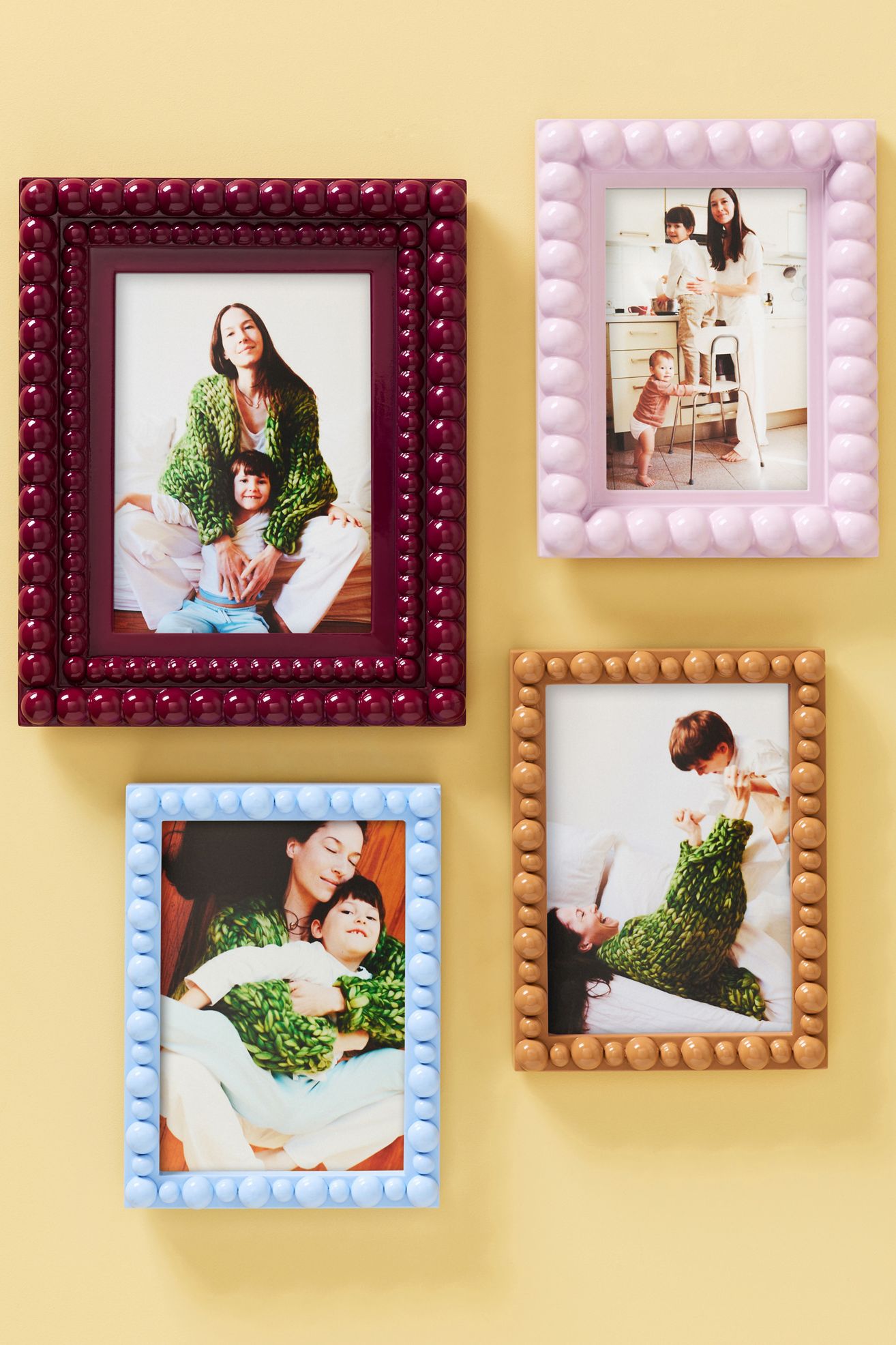Rory Beaded Wood Picture Frame - Light Blue - 5 X 7, Assorted