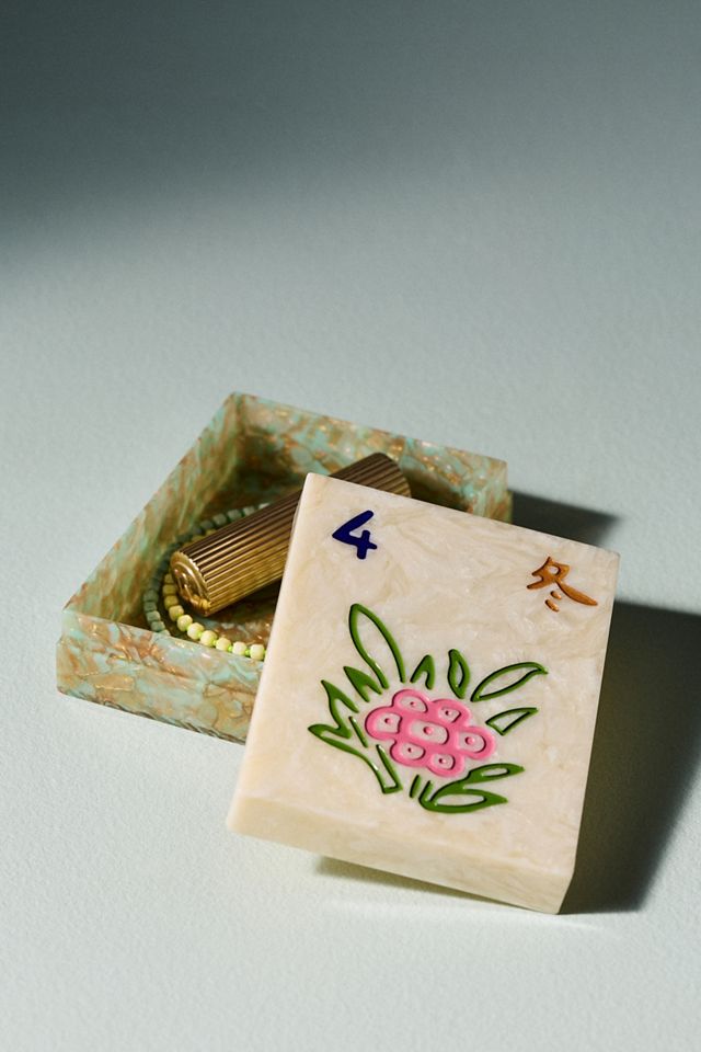 Solar Eclipse Hand-Painted Lidded Trinket Box #2
