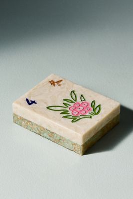Solar Eclipse Hand-Painted Lidded Trinket Box