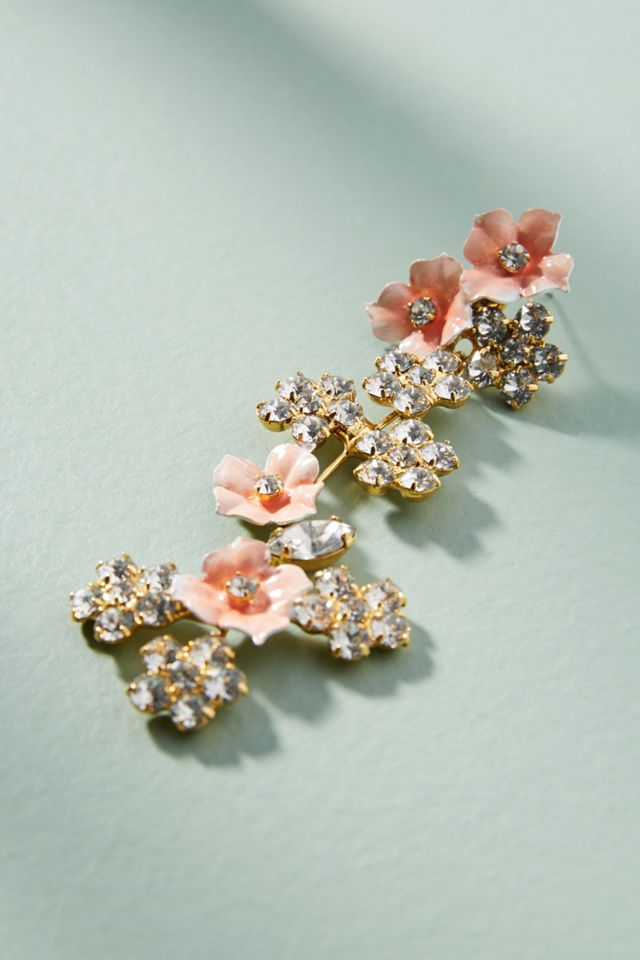 Delphine Floral Vine Drop Earrings #1
