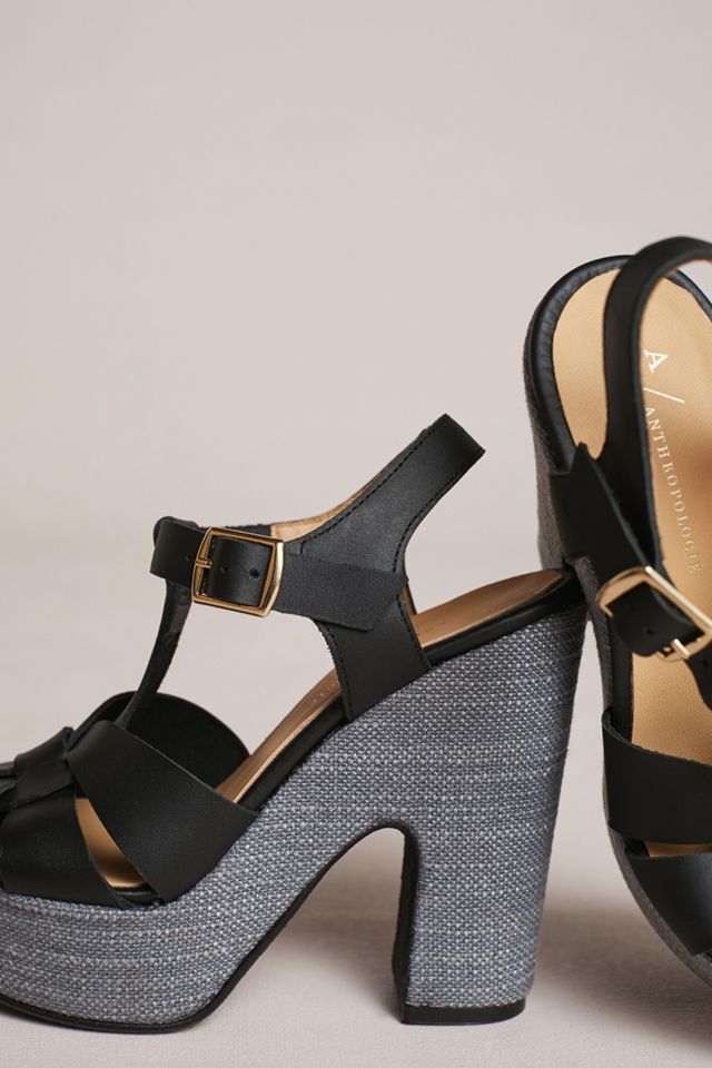 Anthropologie T-Strap Platform Sandals #2