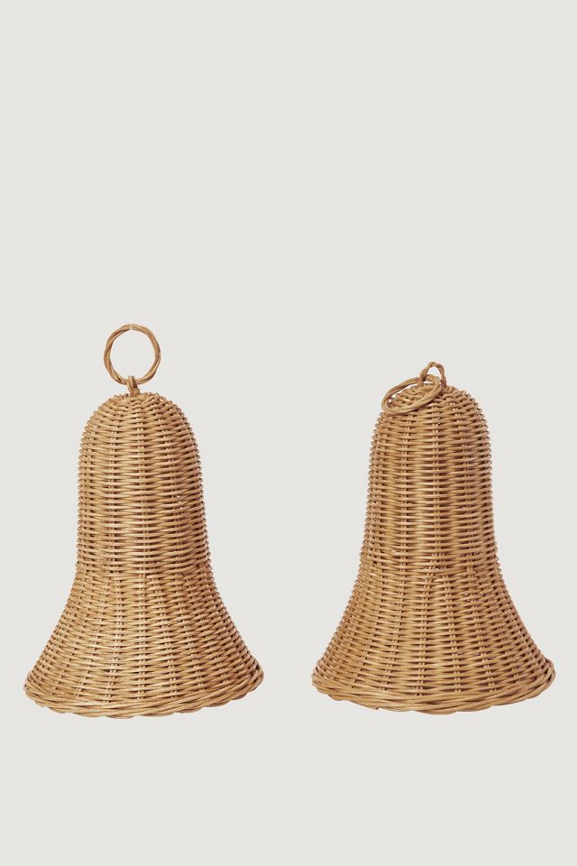 Campanas de Ratán Trenzado Ferm Living, Juego de 2 #1