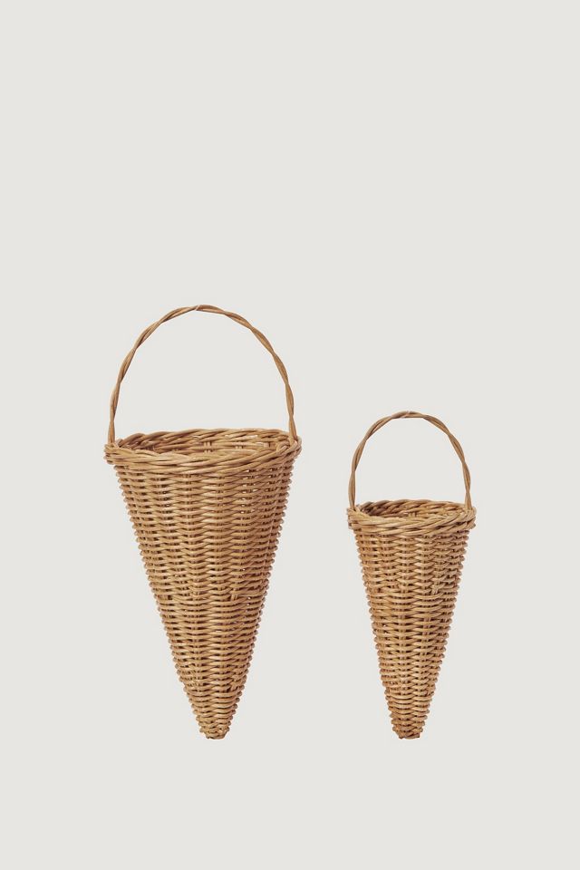 Coni in rattan intrecciato Ferm Living, set da 2 #1