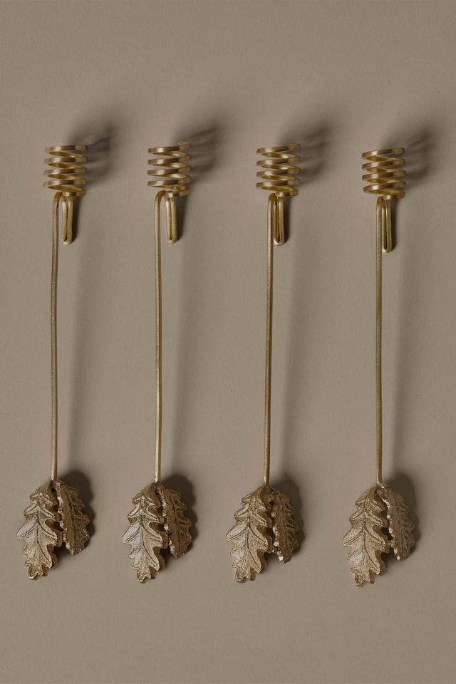 Ferm Living Oak Leaf Christmas Tree Candle Holders, Set of 4 #1